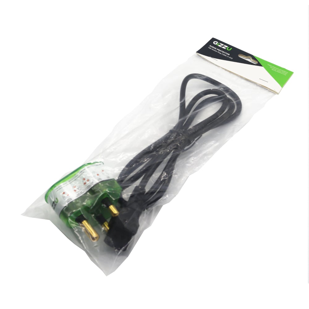 GUNMANSA Gizzu Surge Protector 10A Kettle Plug Cable 1.5M
