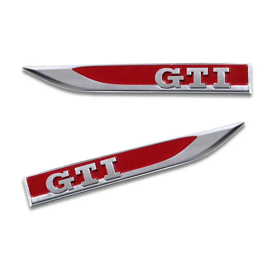 GUNMANSA GTI Side Fender Badges - (Red & Chrome)