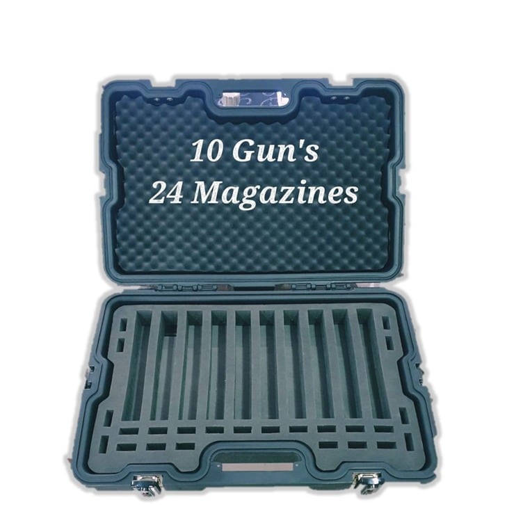 GUNMANSA Gun Case X-large 10 Pistol With Combination Lock