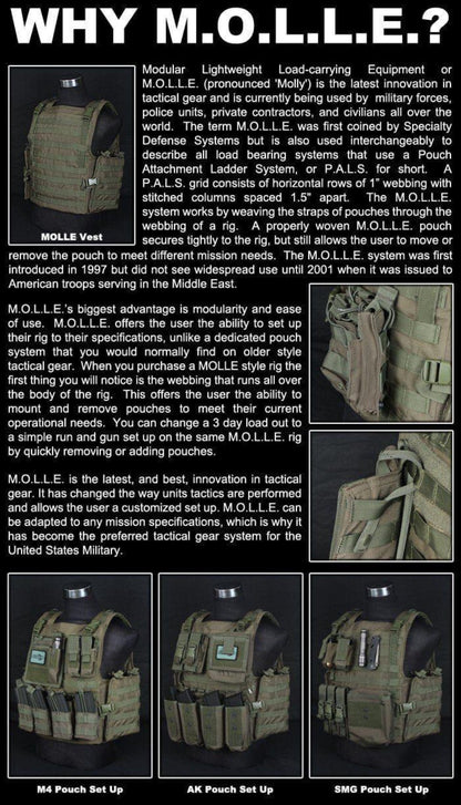 GUNMANSA GUNMANSA MOLLE VEST WITH OPTIONAL LEVEL 3 PLATES + DYNEEMA SPECIAL - GSA