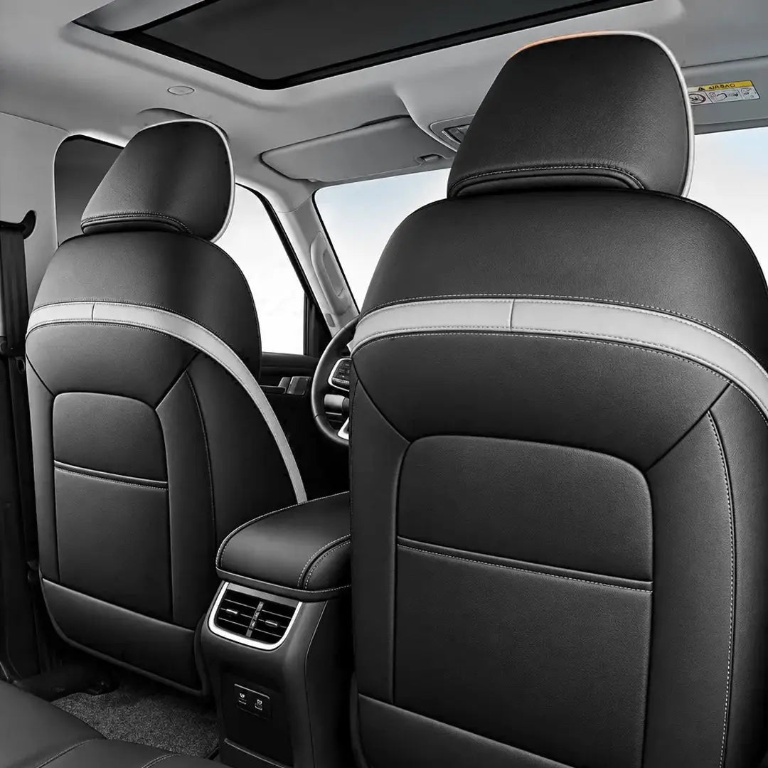 GUNMANSA GWM Tank 300 (25-On) Premium Luxury Car Seat Covers - Front & Rear Full Set (Black & Grey)