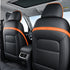 GUNMANSA GWM Tank 300 (25-On) Premium Luxury Car Seat Covers - Front & Rear Full Set (Black & Orange)