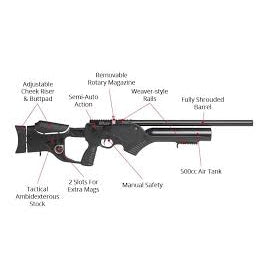 GUNMANSA Hatsan Barrage PCP Rifle (Semi Auto|12|970 FPS|42J|104cm|4.62kg|5.5mm)