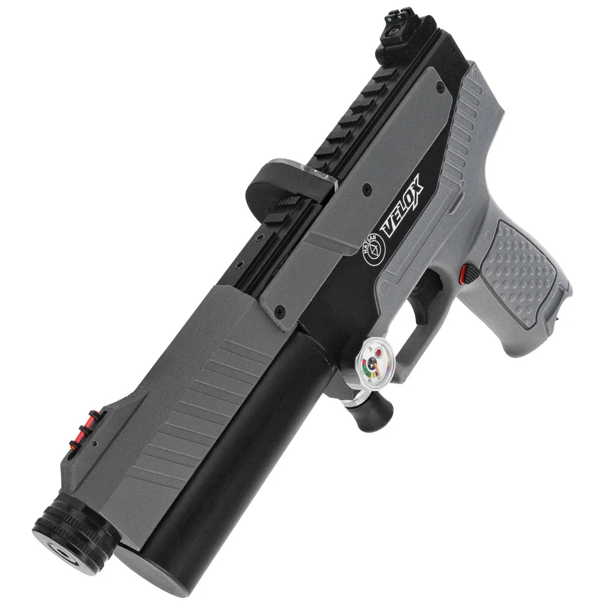 GUNMANSA Hatsan Velox Grey PCP Pistol (Semi Auto|12|920 FPS|30J|29cm|1.3kg|5.5mm)