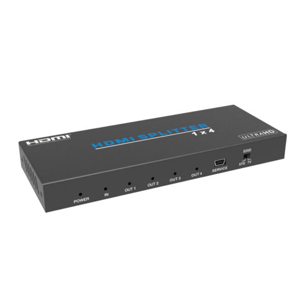 GUNMANSA HDCVT 1×4 HDMI 2.0 Splitter Supports HDCP 2.0, EDID and HDR