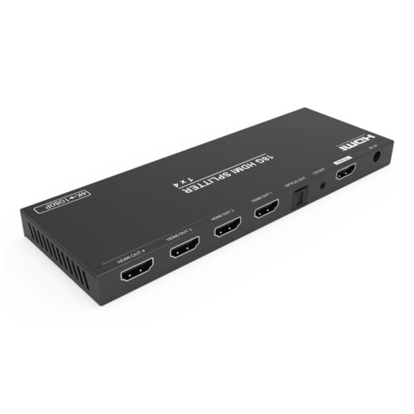 GUNMANSA HDCVT 1×4 HDMI 2.0 Splitter with Scaler/Audio Extract EDID HDCP 2.2