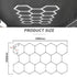 GUNMANSA Hexglo 14 Piece Hexagon Modular LED Lighting Kit