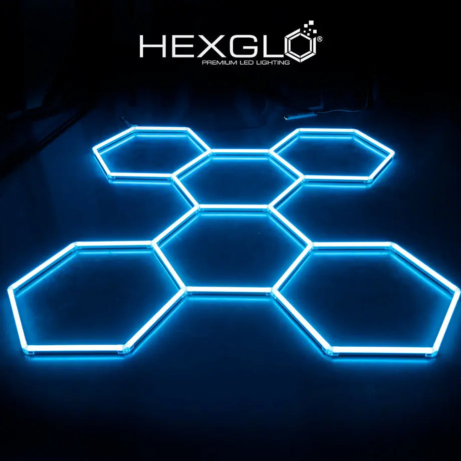 GUNMANSA Hexglo 6 Piece RGB Hexagon Modular LED Lighting Kit