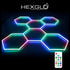 GUNMANSA Hexglo 6 Piece RGB Hexagon Modular LED Lighting Kit