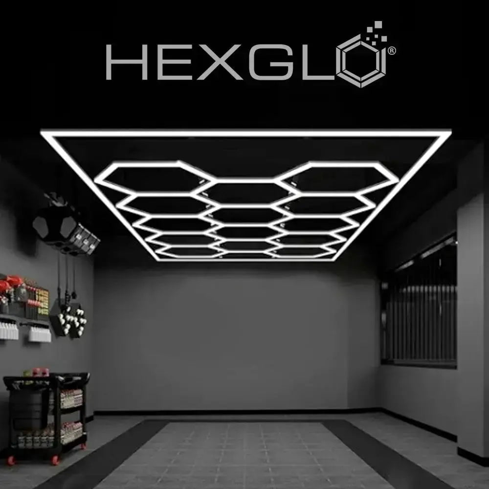 GUNMANSA Hexglo Type B - 14 Piece Hexagon Modular LED Lighting Kit With Border