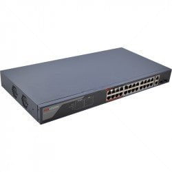 GUNMANSA Hikvision 24 Port 10/100 PoE Smart + 2 Gbps RJ45/SFP (Combo) Switch Part No: NW298-1