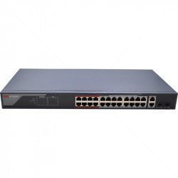 GUNMANSA Hikvision 24 Port 10/100 PoE Smart + 2 Gbps RJ45/SFP (Combo) Switch Part No: NW298-1