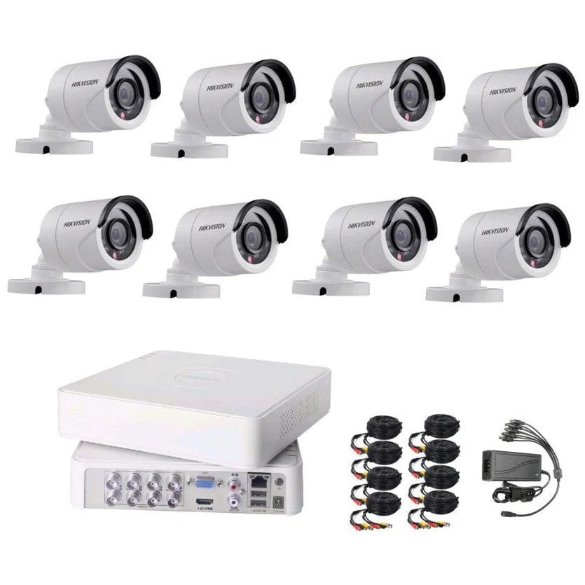 GUNMANSA Hikvision 8 Channel 720p DIY Complete Surveillance Kit