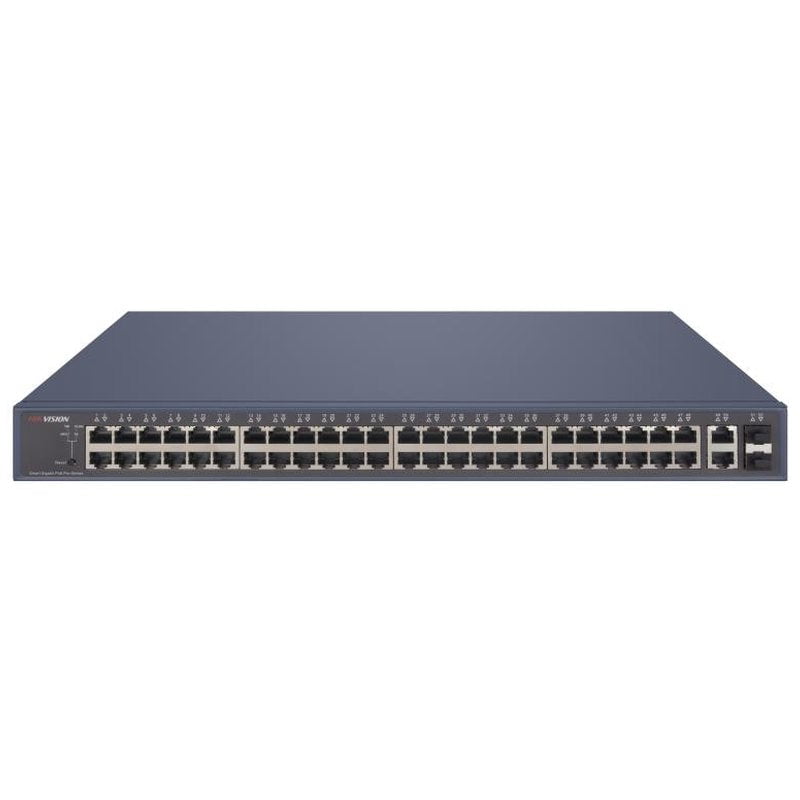 GUNMANSA Hikvision Security Hikvision L2  Smart Managed  48 Gigabit PoE ports  2 Gigabit RJ45  2 Gigabit SFP uplink ports  802.3af/at  PoE power budget 470W  max.