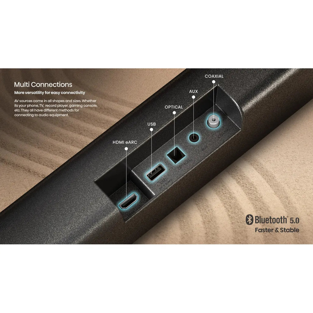 GUNMANSA Hisense AX5100G, 5.1 channels, Bass, Movie, Music, 340 W, Active subwoofer, Wireless, 60 W