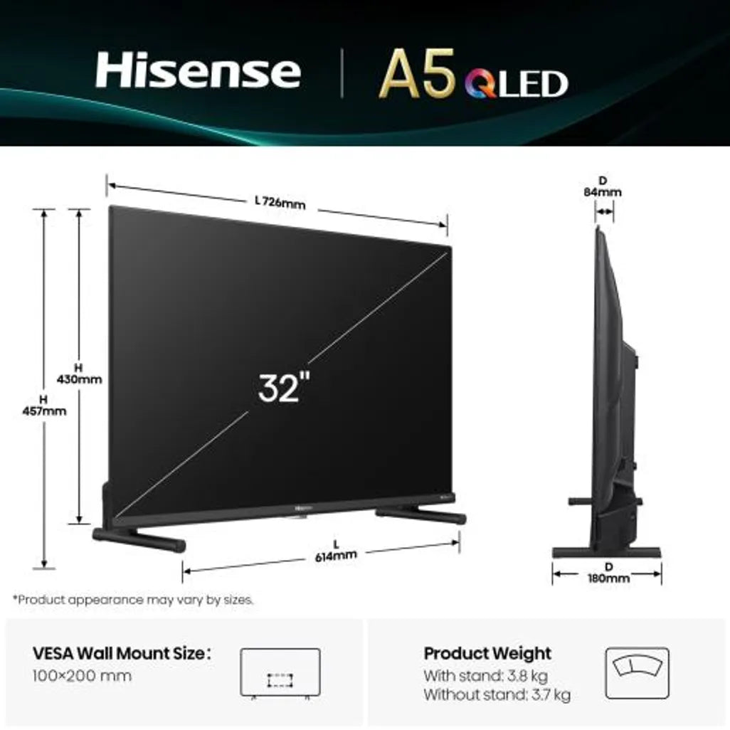 GUNMANSA HISENSE LEDN32A5Q 60hz FHD Smart