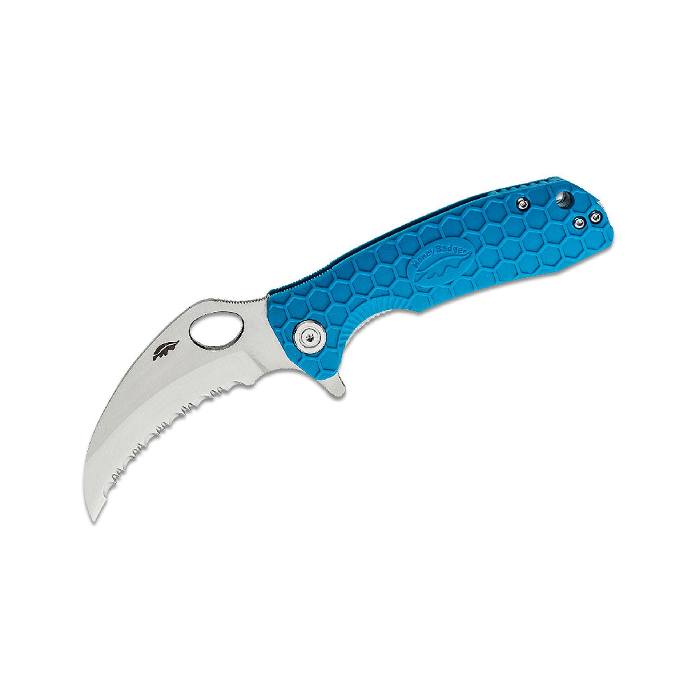 GUNMANSA Honey Badger Flipper Claw Medium Blue Knife - HB1128