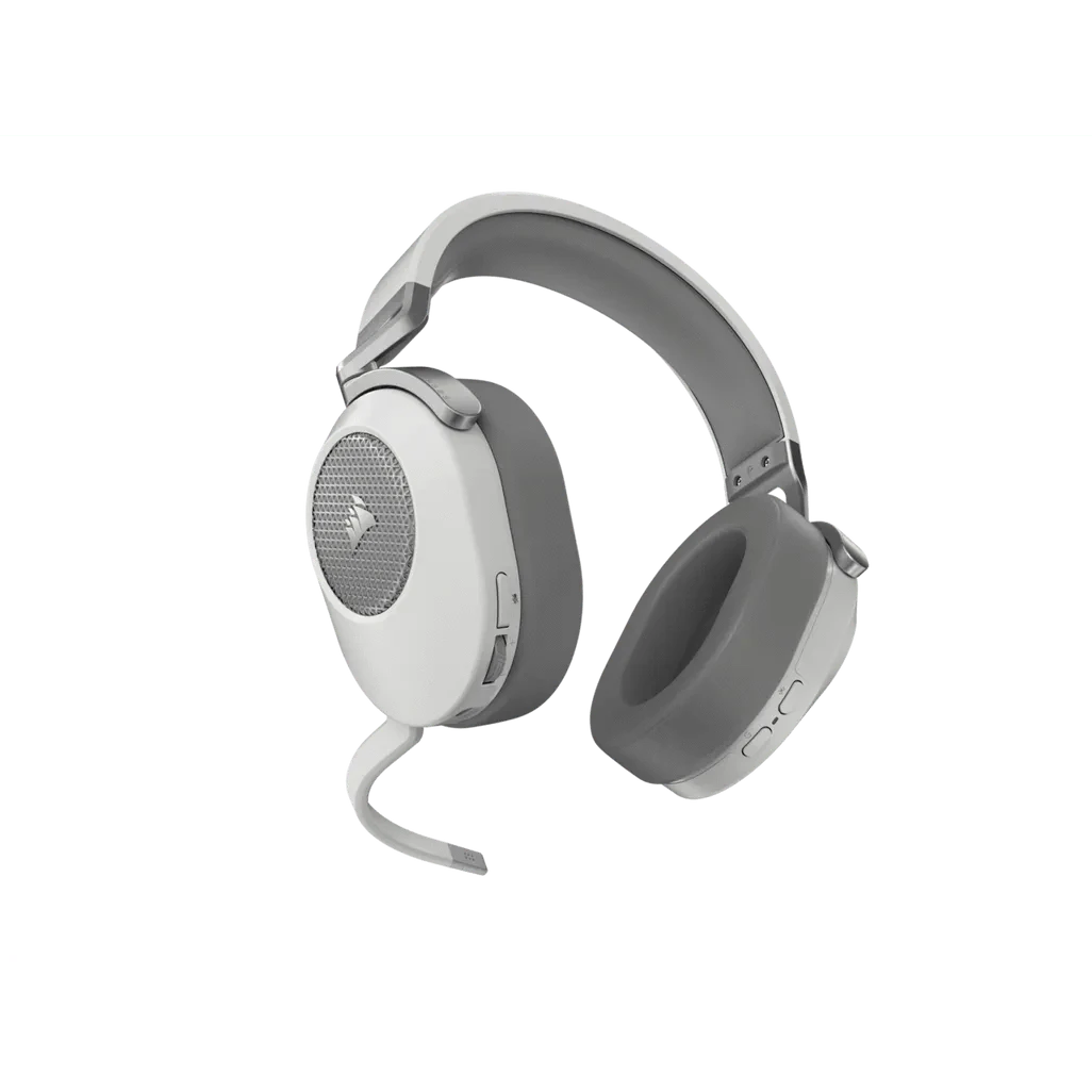 GUNMANSA HS65 Wireless Premium White Headset; 50mm Audio Drivers; Omnidirectional Mic - PC/PS.
