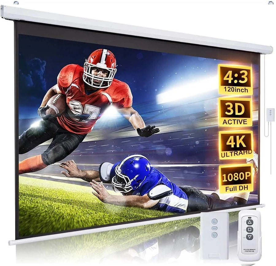 GUNMANSA HTPNEO 120 Inch Electronic Projector Screen with Remote