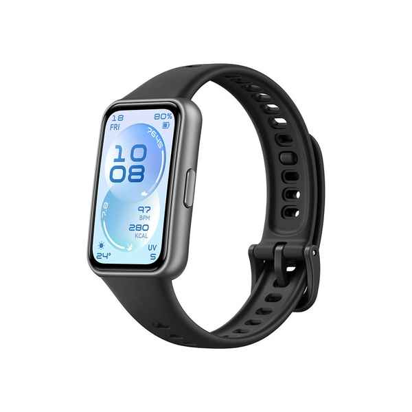 GUNMANSA Huawei Device 1.62 AMOLED colour Screen/ 286x482 pixels/ PPI 347/ Black Fluoroelastomer Strap/ length:130mm-210mm/ 5 ATM/ NO GPS/ 2.4GHz  BT6.0 and BLE.5V/1A/ 55020GUS