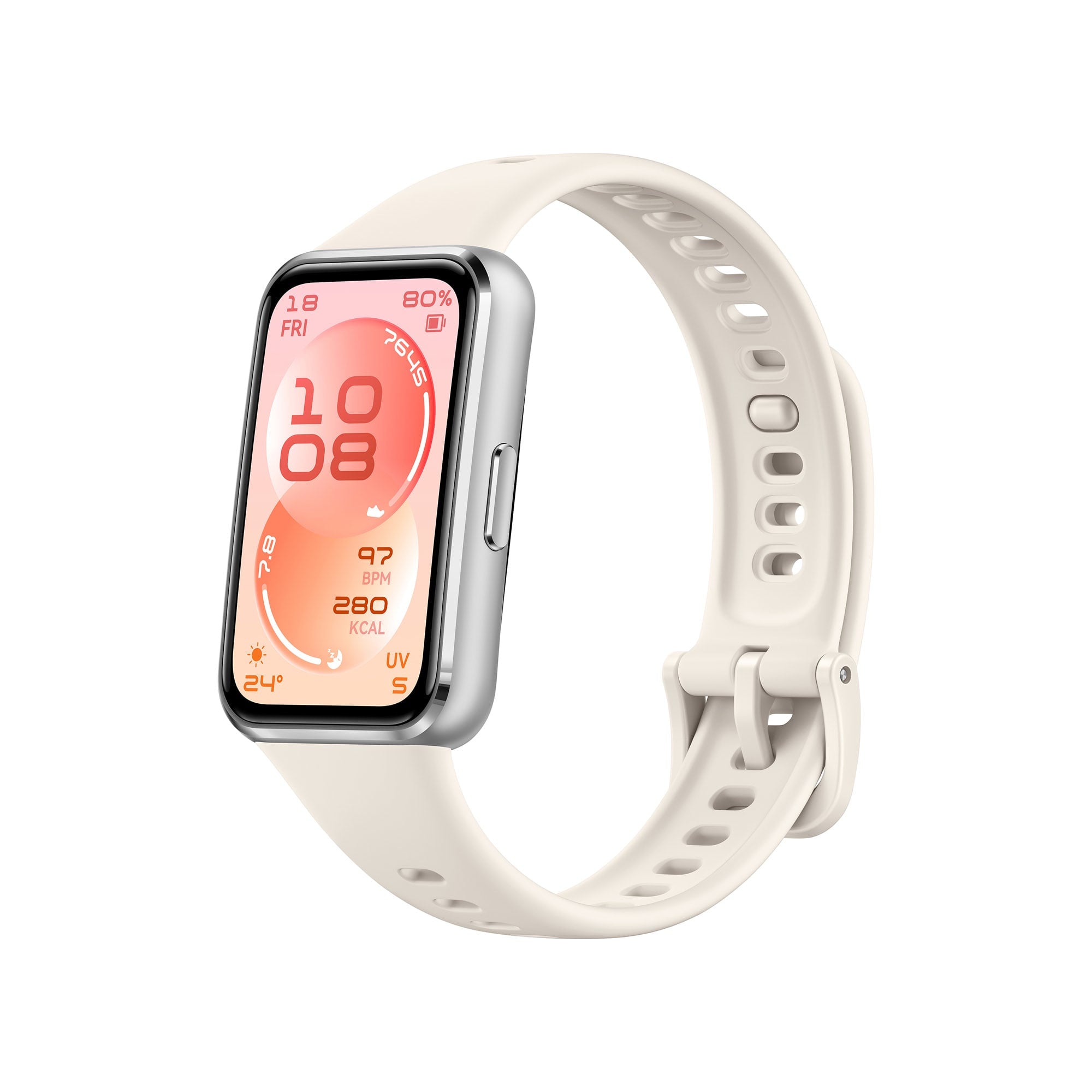 GUNMANSA Huawei Device 1.62 AMOLED colour Screen/ 286x482 pixels/ PPI 347/ White Fluoroelastomer Strap/ length:130mm-210mm/ 5 ATM/ NO GPS/ 2.4GHz  BT6.0 and BLE.5V/1A/ 55020GUP