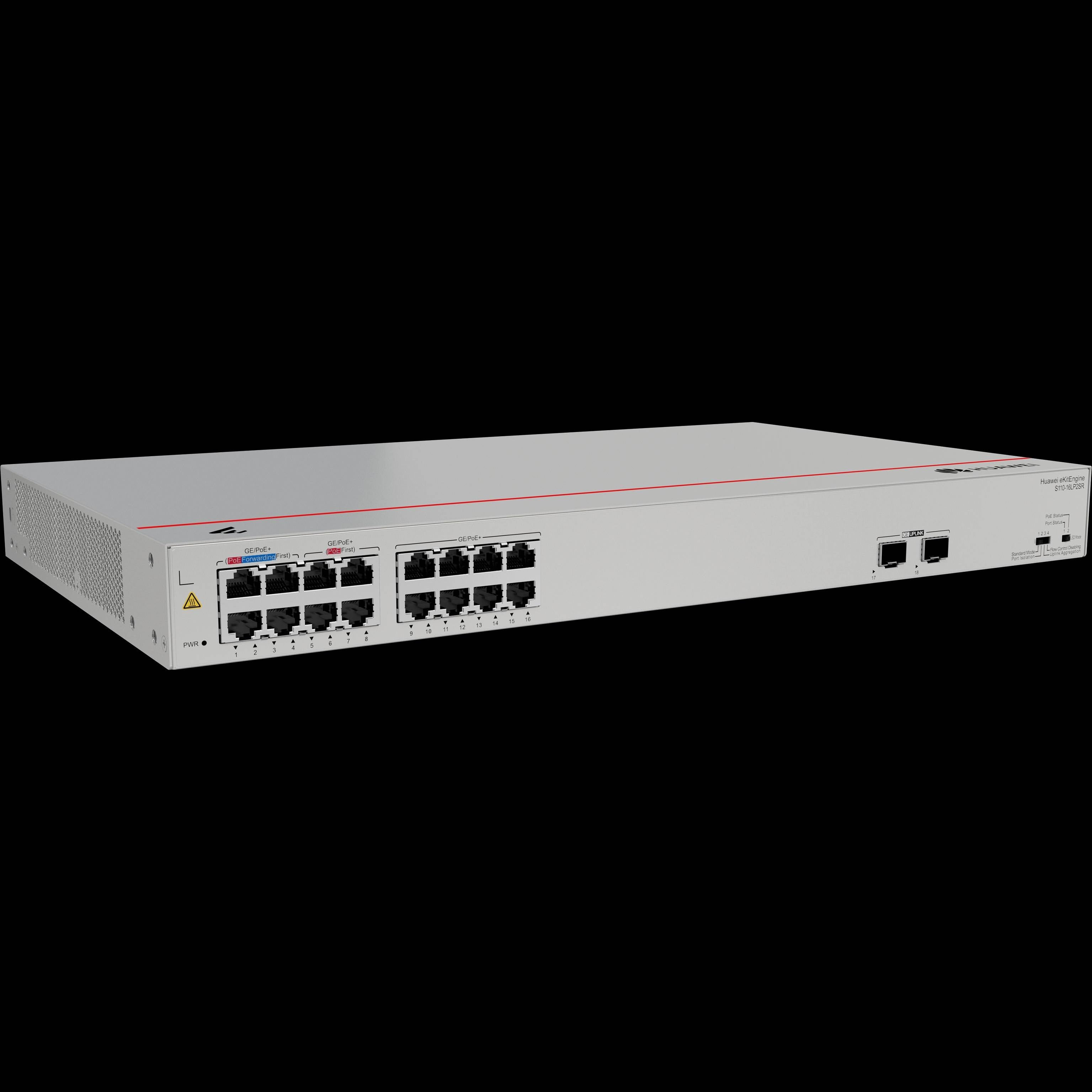 GUNMANSA Huawei Soho S110-16LP2SR 16*10/100/1000BASE-T ports 2*GE SFP ports PoE+ AC power