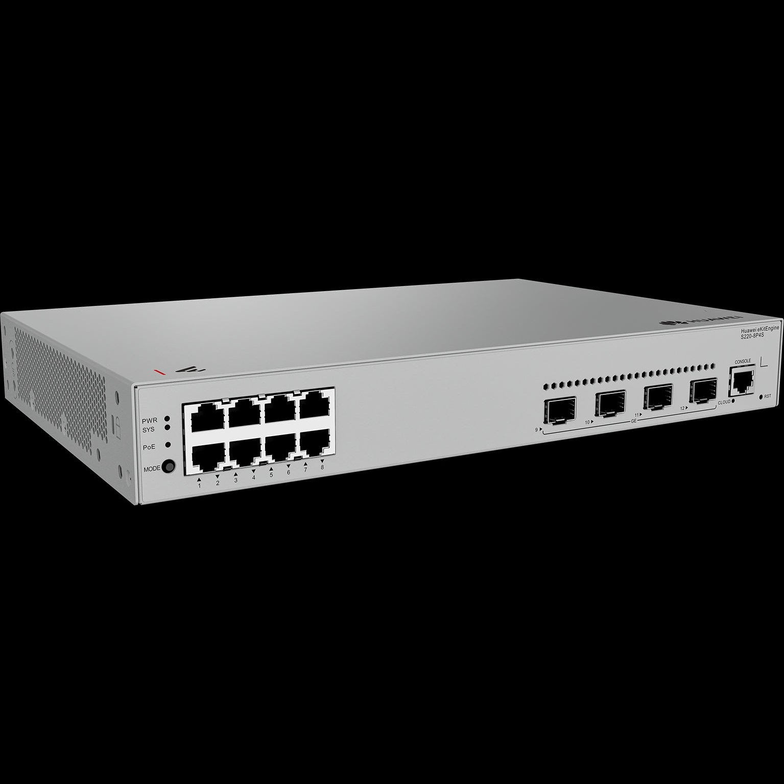 GUNMANSA Huawei Soho S220-8P4S 8*10/100/1000BASE-T ports(125W PoE+) 4*GE SFP ports built-in AC power