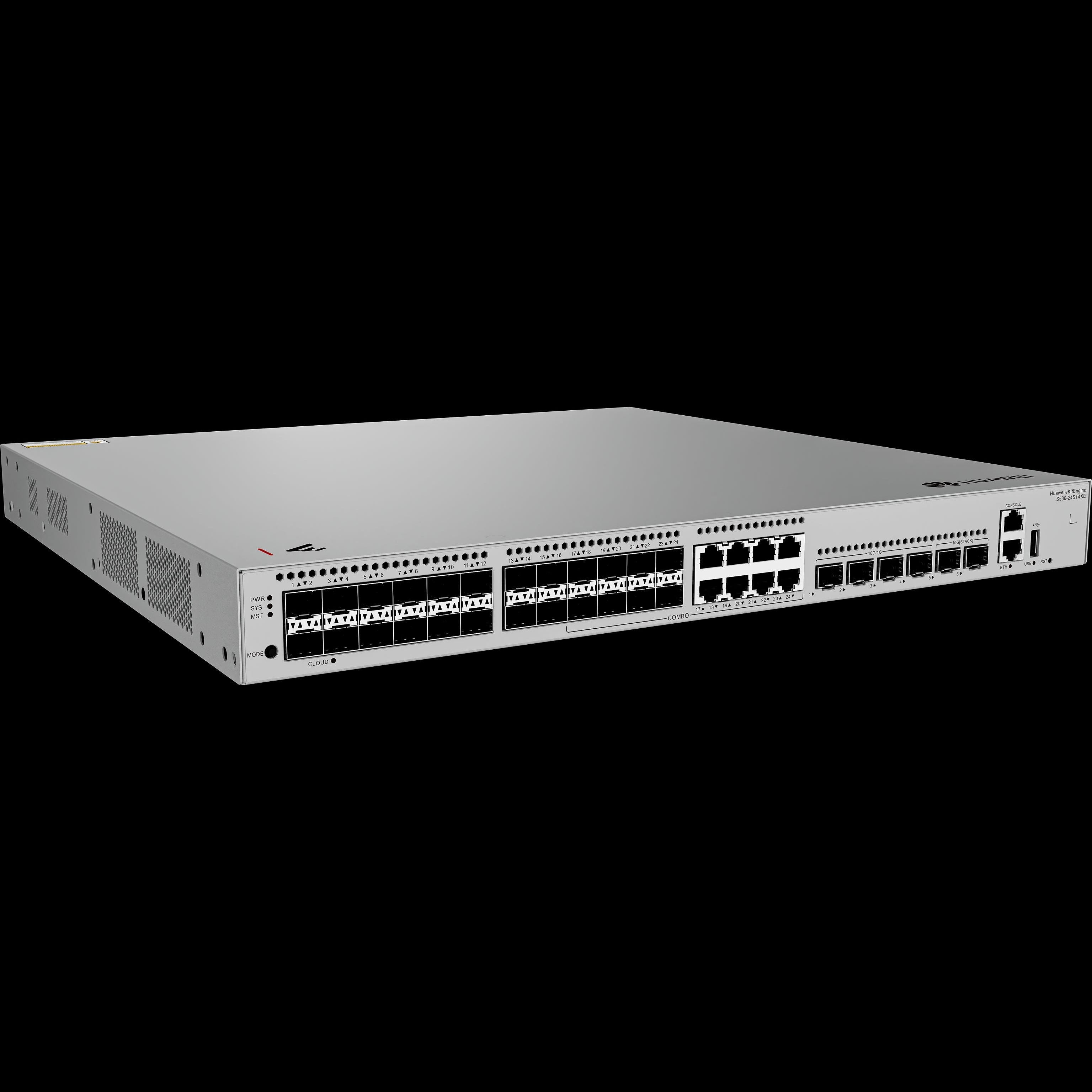 GUNMANSA Huawei Soho S530-24ST4XE 24*GE SFP ports 8 of which are dual-purpose 10/100/1000 or SFP 4*10GE SFP+ ports 2*12GE stack ports