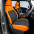 GUNMANSA iCAUR V23 Premium Luxury Car Seat Covers - Front & Rear Full Set (Black & Orange)