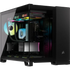 GUNMANSA iCUE 2500X Micro ATX Black Dual Chamber PC Case; 2x 2.5'' Drive Bays; 2x 3.5''; Up to 360mm Radiator compatible