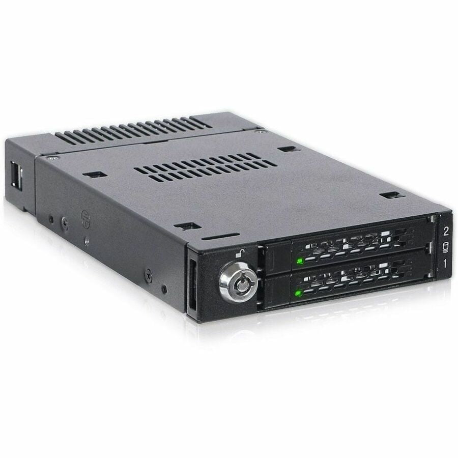 GUNMANSA Icy Dock ToughArmor MB834M2K-B Drive Enclosure for 3.5" M.2, PCI Express NVMe - Mini-SAS HD Host Interface Internal - Black
