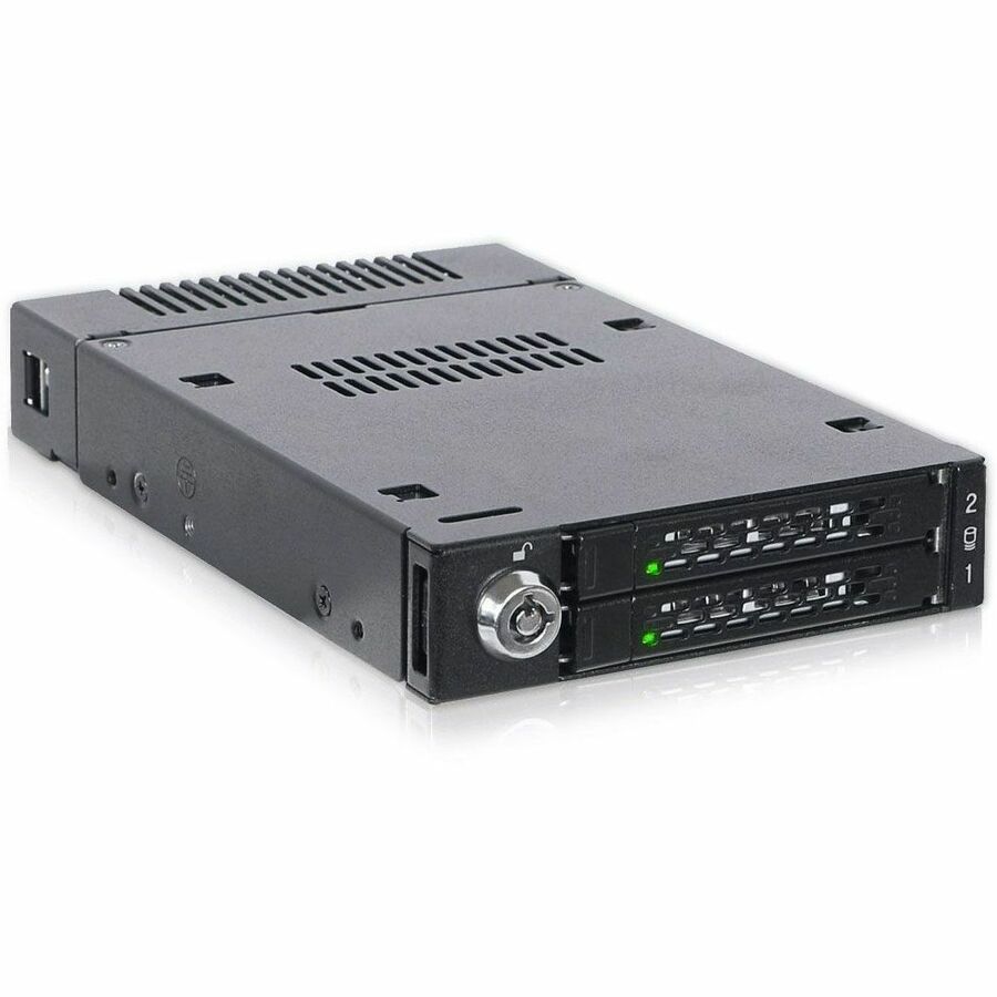 GUNMANSA Icy Dock ToughArmor MB834M2K-B Drive Enclosure for 3.5" M.2, PCI Express NVMe - Mini-SAS HD Host Interface Internal - Black