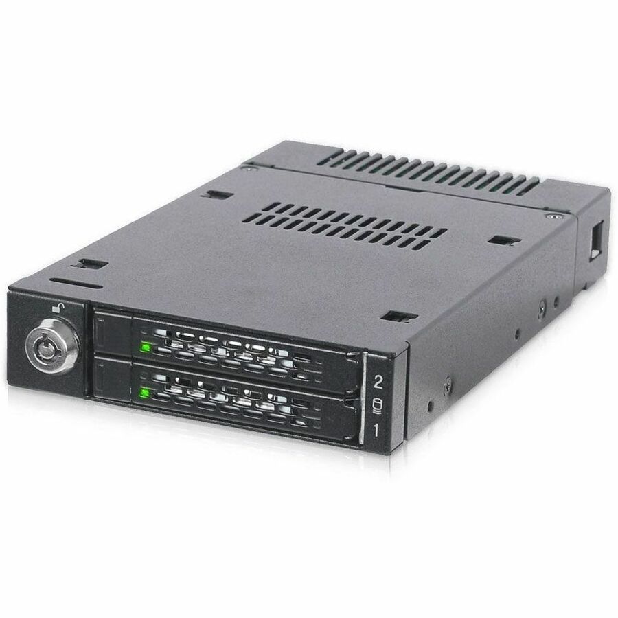 GUNMANSA Icy Dock ToughArmor MB834M2K-B Drive Enclosure for 3.5" M.2, PCI Express NVMe - Mini-SAS HD Host Interface Internal - Black