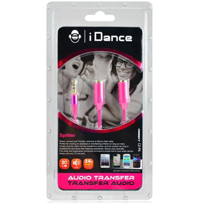GUNMANSA iDance Pink Connect C2 3.5mm 1 to 2 Splitter