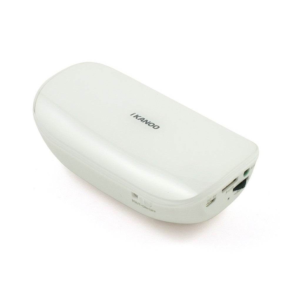 GUNMANSA iKANOO BT014-WHITE Power Bank Wireless Bluetooth Portable Speaker w/ Microphone (White)