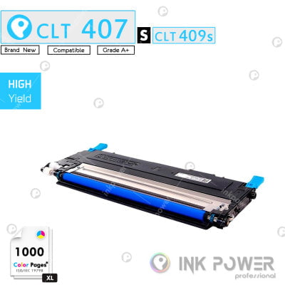 GUNMANSA Inkpower Toner for Samsung CLT K407S Cyan