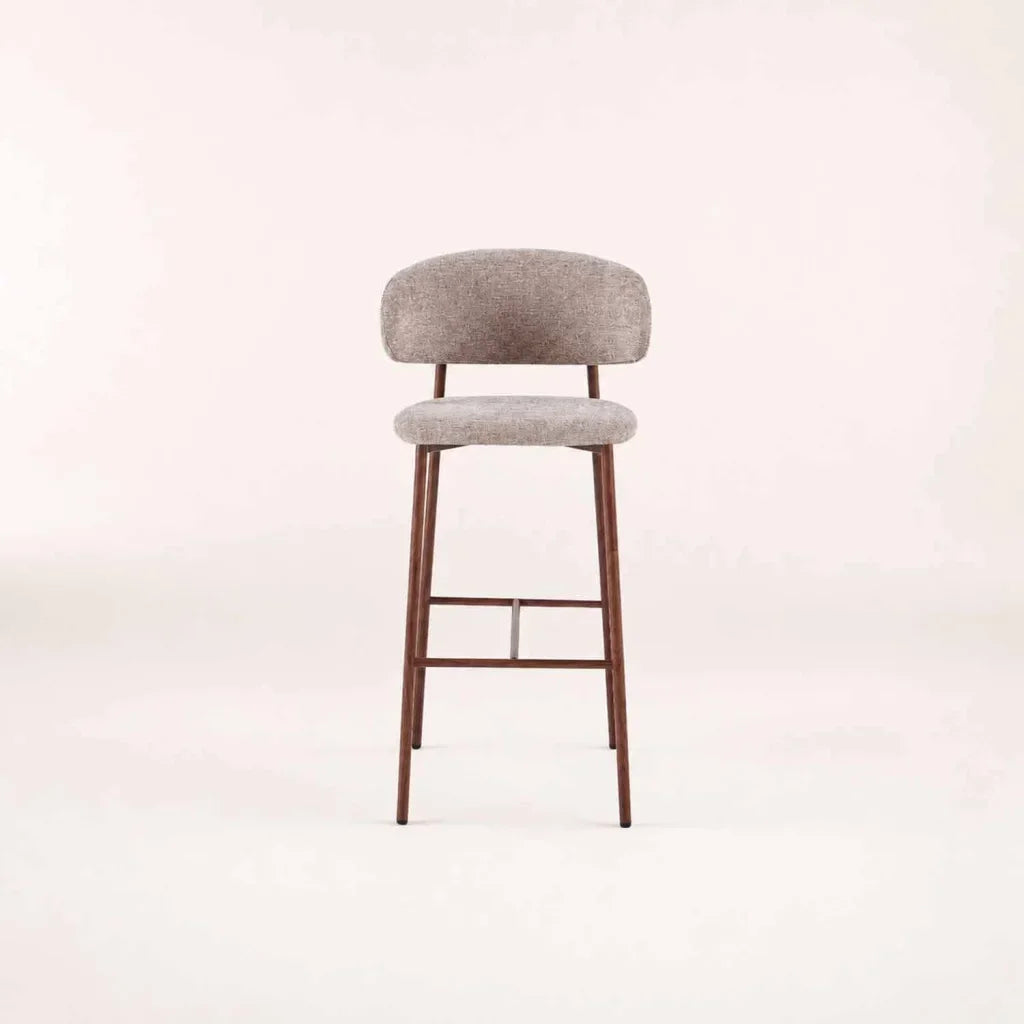 GUNMANSA ISLA FABRIC BARSTOOL - LATTE