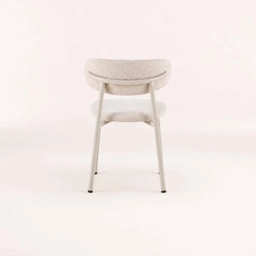 GUNMANSA ISLA FABRIC DINING CHAIR - CREAM