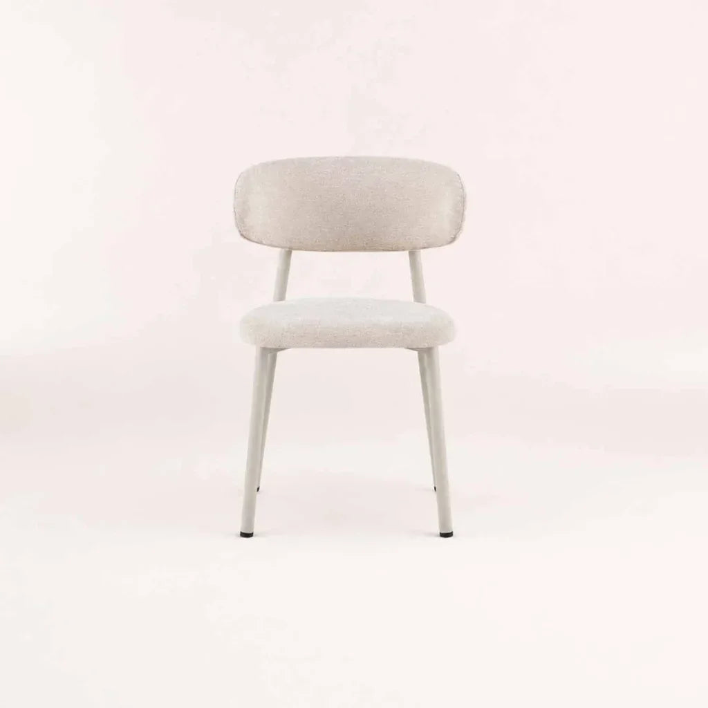 GUNMANSA ISLA FABRIC DINING CHAIR - CREAM