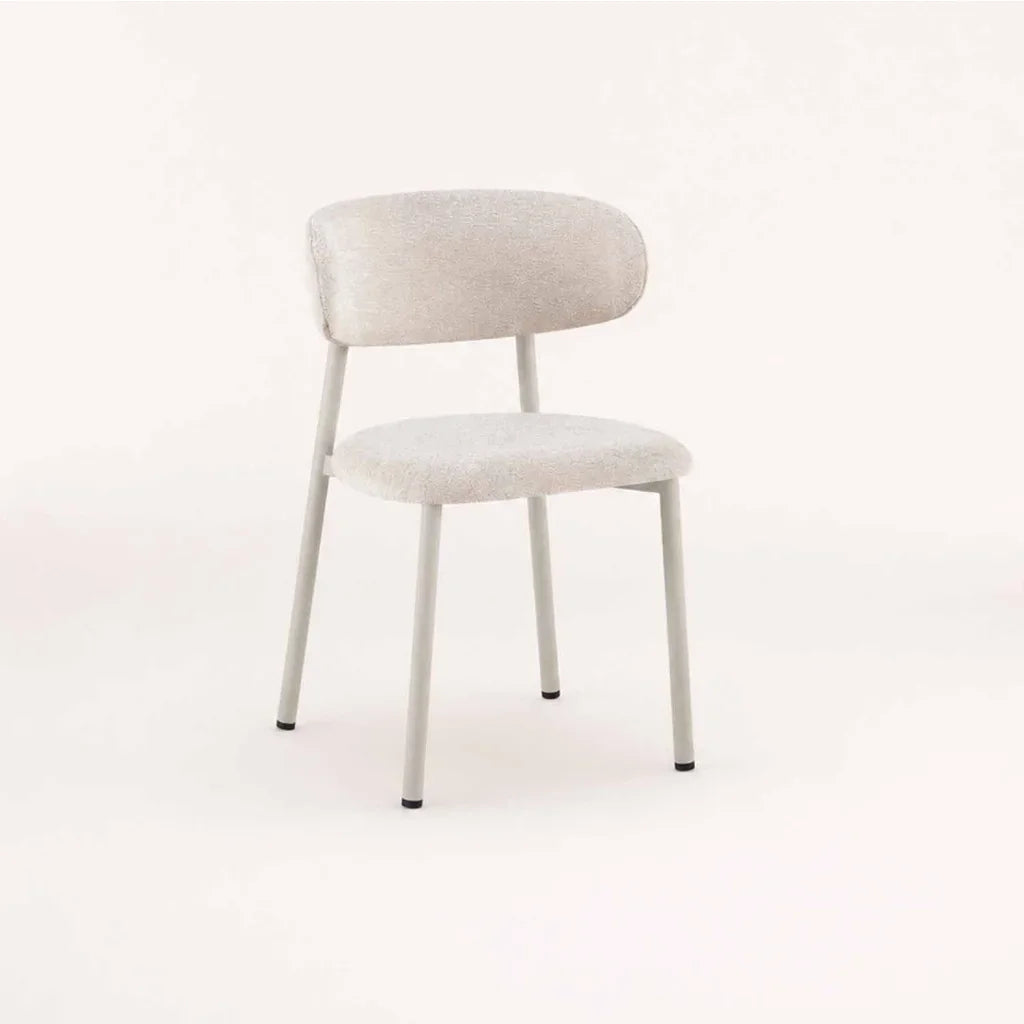 GUNMANSA ISLA FABRIC DINING CHAIR - CREAM