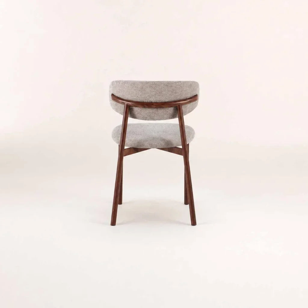 GUNMANSA ISLA FABRIC DINING CHAIR - LATTE