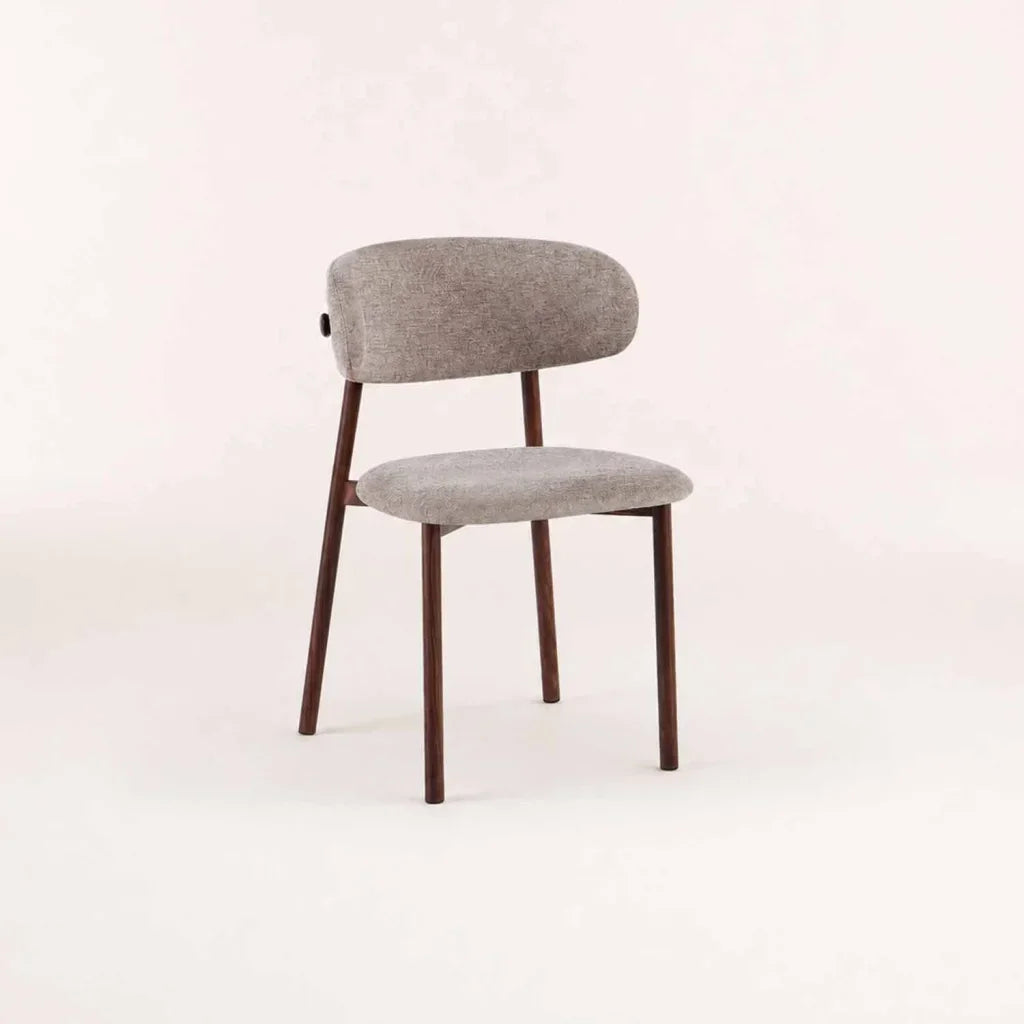 GUNMANSA ISLA FABRIC DINING CHAIR - LATTE