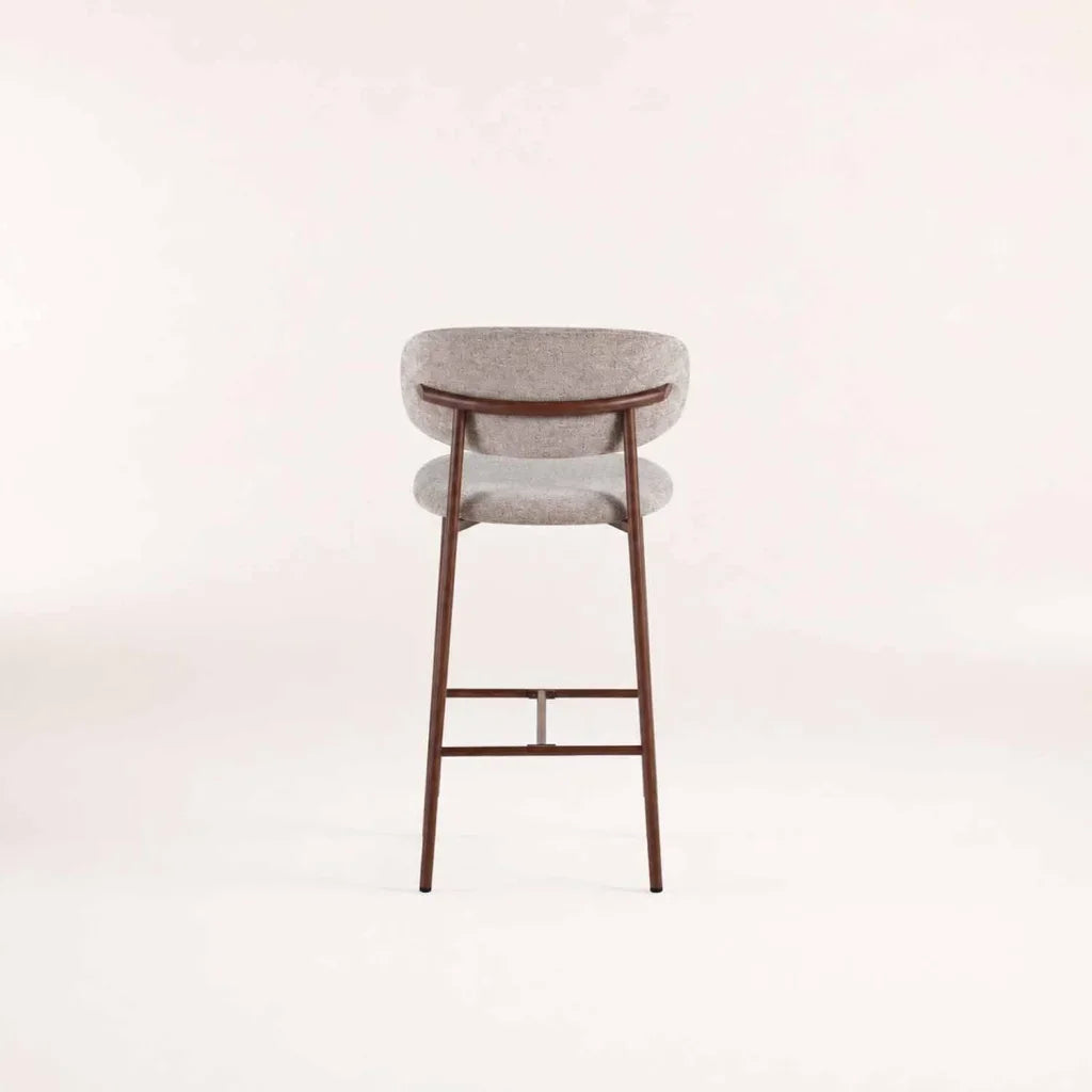 GUNMANSA ISLA FABRIC KITCHEN STOOL - LATTE