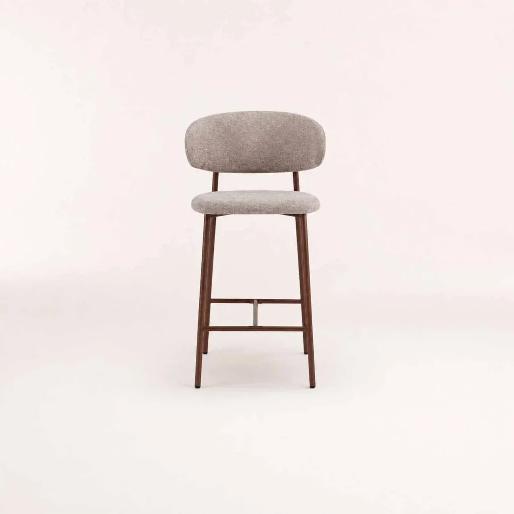 GUNMANSA ISLA FABRIC KITCHEN STOOL - LATTE