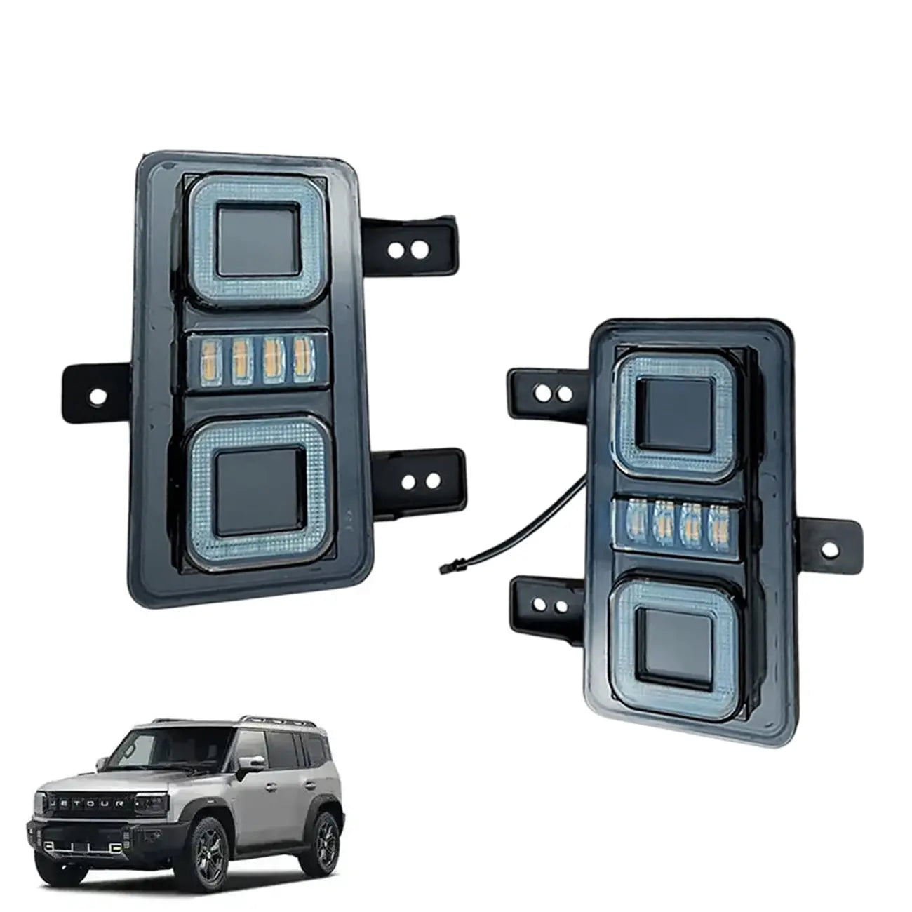 GUNMANSA Jetour T2 (25-On) Defender Style Square Mount Rear Bumper Lights