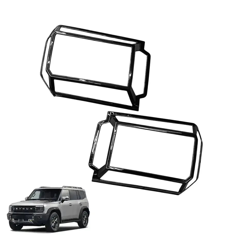 GUNMANSA Jetour T2 (25-On) Gloss Black Headlight Guard Trim