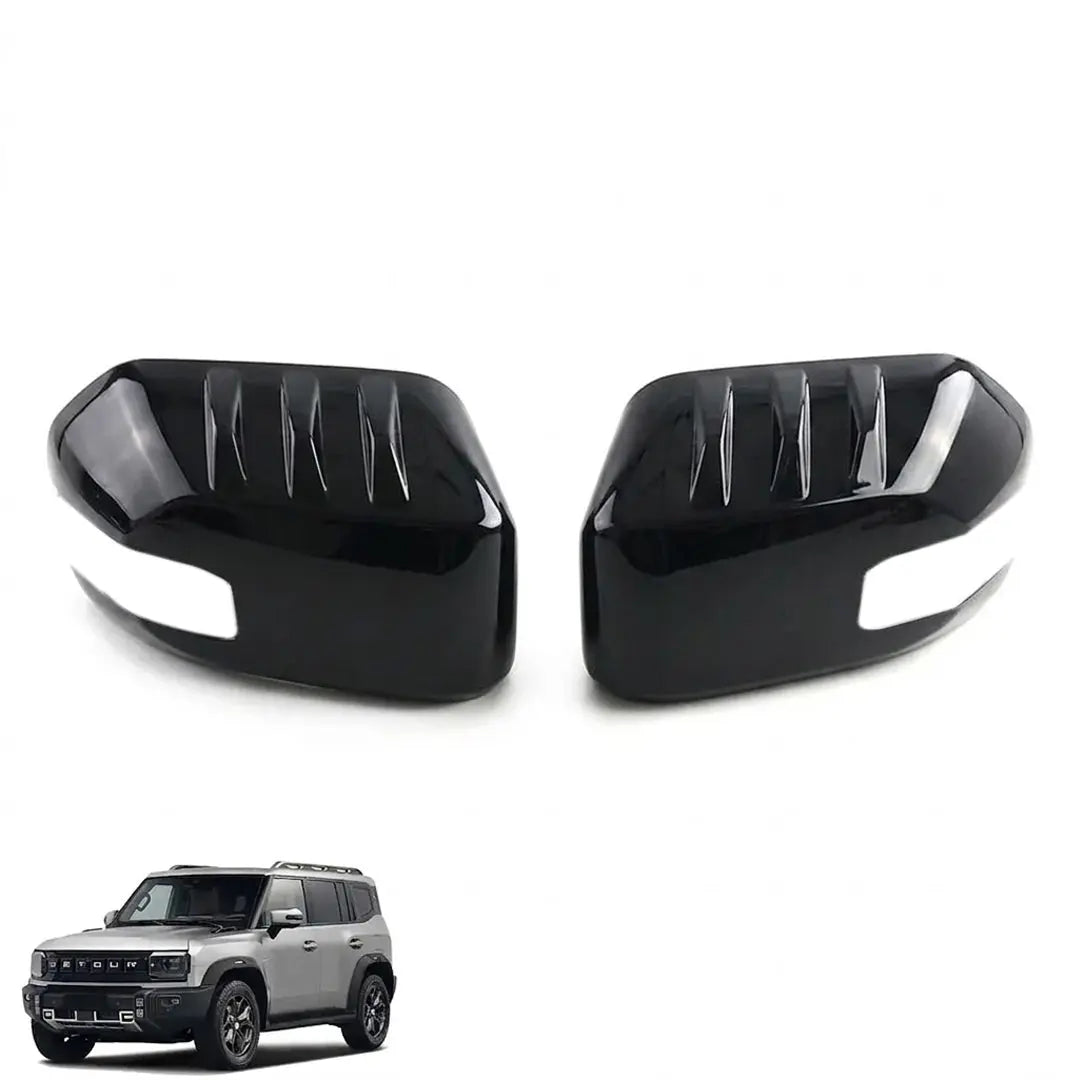 GUNMANSA Jetour T2 (25-On) Gloss Black Stick-On Mirror Covers