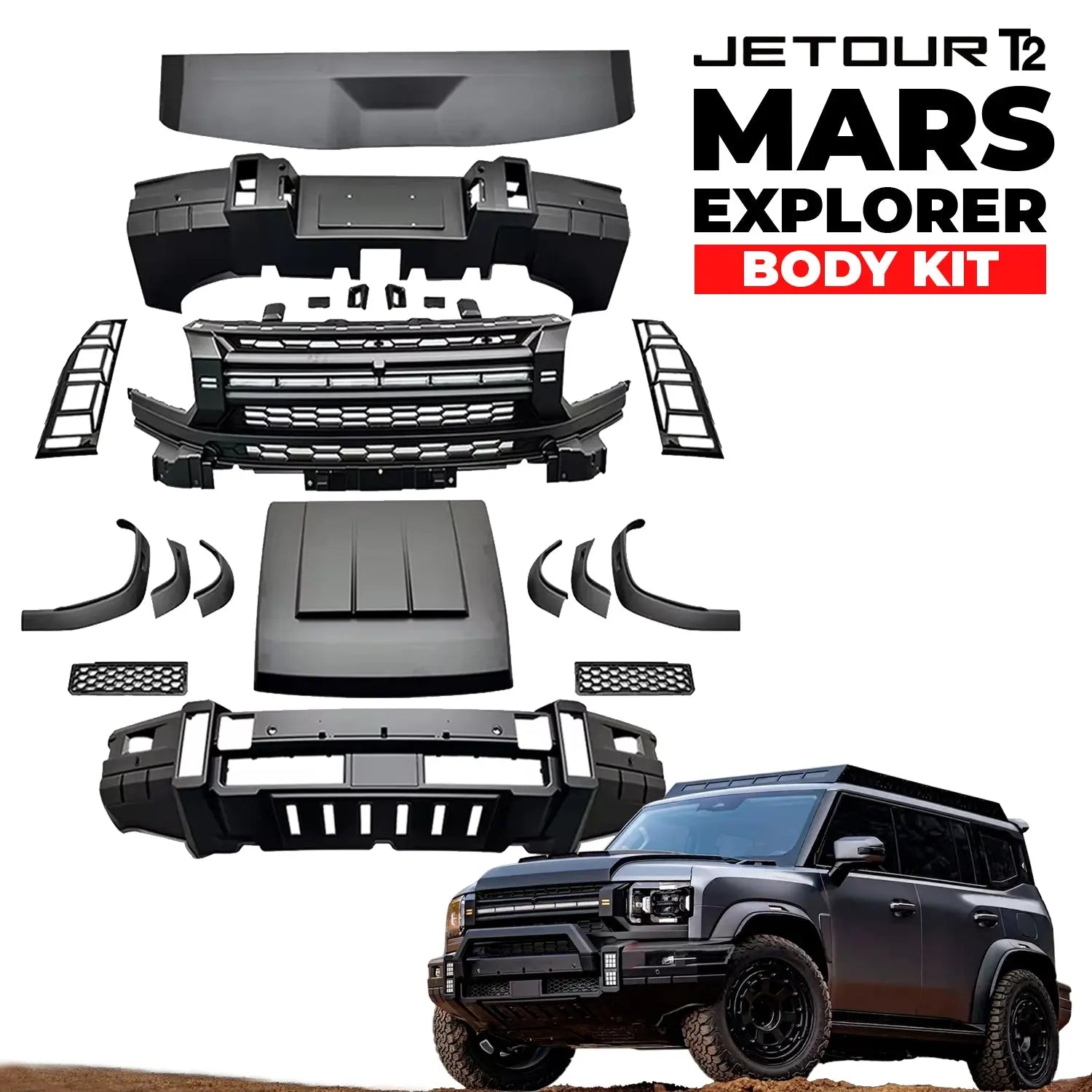 GUNMANSA Jetour T2 (25-On) Mars Explorer Upgrade Body Kit