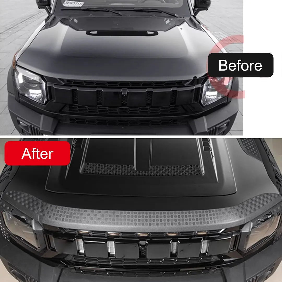 GUNMANSA Jetour T2 (25-On) Matte Black 3-Piece Stick-On Bonnet Guard