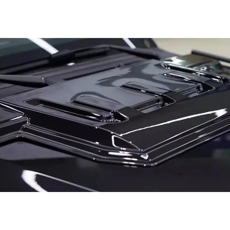 GUNMANSA Jetour T2 (25-On) Raptor Style Gloss Black Plastic Bonnet Scoop